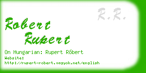 robert rupert business card